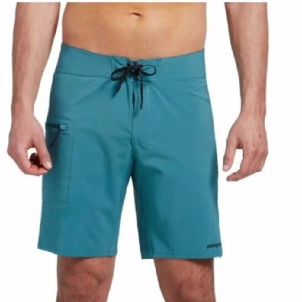 PATAGONIA TATE TASMANIAN TEAL BOARD SHORTS SIZE MEDIUM